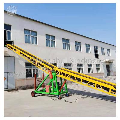 China Conveying Double Wing Telescopic Adjustable Conveyor Height Flexible Rubber Mobile Belt Conveyor For Sale for sale