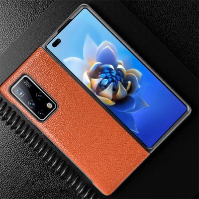 China Dropshipping Protective Case For Huawei Mate X2 Lychee Texture Cowhide Leather Shockproof Case + TPU Back Cover for sale