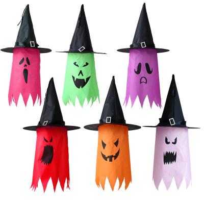 China Halloween Taff Decoration Color Witch Hat Glowing Venue Layout Props Skirt Witch Hat for sale