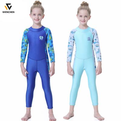 China 2021 Kids Hot Wetsuit Breathable Piece Swimsuit Girls Print Jellyfish Surfing Snorkeling Clothing for sale