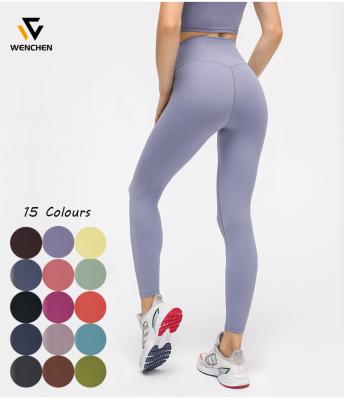 China 2021new lulu breathable yoga pants seamless yoga-pants leggings for women with pockets line legging for sale