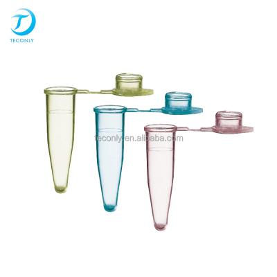 China 0.2/0.5/2ml micro plastic micro chemical centrifuge tube with cover and conical bottom with scale for sale