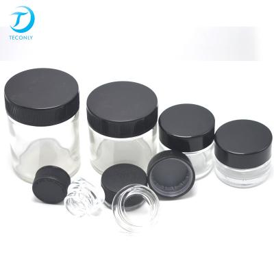 China 3ml 5ml 7ml 10ml Mini Small Cream Safe Child Safe Glass Cosmetics Jars With Lid 1 Gram Glass Container for sale