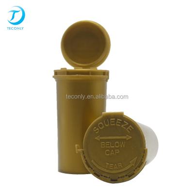 China Hinged Lid PP Plastic Pop Up Top Container Hinged Lid Vial Snap Cap Pill Bottles Smoke Pop Vials for sale