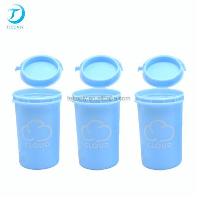 China Hinged Lid Container 6 13 19 30 60 Dram Pop Top Vials Plastic Containers Medical Hinged Top Lid Pop Vials With Visible Tamper for sale