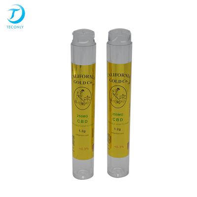 China Screw Top Wholesale Price Pre Roll Plastic Joint Tube With Child Safe Pull Down And Turn Lid for sale