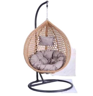 China Factory Price Contemporary Relaxing Egg Swings Chair Rattan Outdoor Patio Garden Pod Hanging Chair for sale