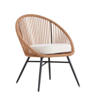 China Modern Wholesale Rattan Woven Garden Rattan Wicker Chair Outdoor Lawn Wicker Pe Furniture for sale