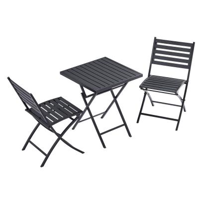 China Modern Wholesale Folding Garden Table Set Garden Set With 2 Chairs Table And Outdoor Chairs for sale