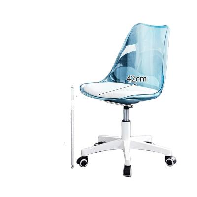 China Personal Computer Convertible Transparent Chairs Swivel Chairs Height Adjustable Office Chair for sale