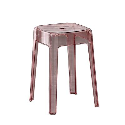 China modern nordic acrylic transparent plastic chair bar stool furniture sense design stackable living room furniture for sale