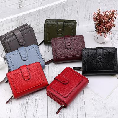 China New Luxury Small Red Black Lady Zipper Female Mini Coin Purse Hasp Card Holder Anti Theft Women Wallets for sale