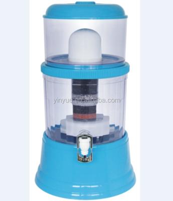 China 14L High Quality Light Blue Color Water Mineral Pot / Desk Top Mineral Water Pot Water Filter for sale