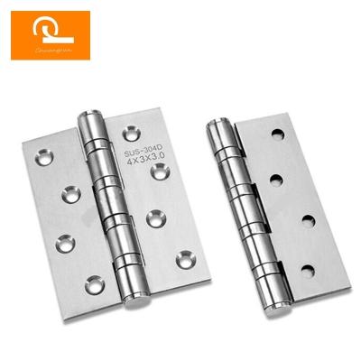 China Contemporary 4*3*3.0 Brushed Brass Folding Door Hinge 201 Stainless Steel Hinge Chinese Supplier for sale