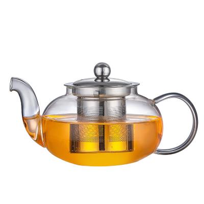 Κίνα Ασφαλές Teapot χαλαρών φύλλων γυαλιού Stovetop, 600m/, Teapot έγχυσης γυαλιού 800ml προς πώληση