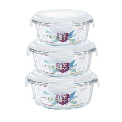 China Oven Safe 950ml Borosilicate Glass Food Container for sale