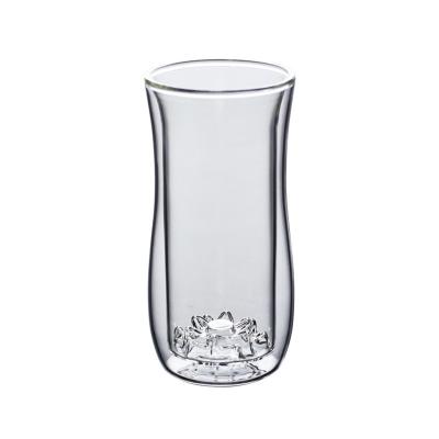 China Double Walled 350ml Borosilicate Glass Turkish Tea Cups for sale