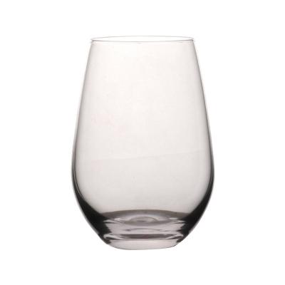 China FDA Beverage Hand Blown 375ml Stemless Wine Glasses for sale