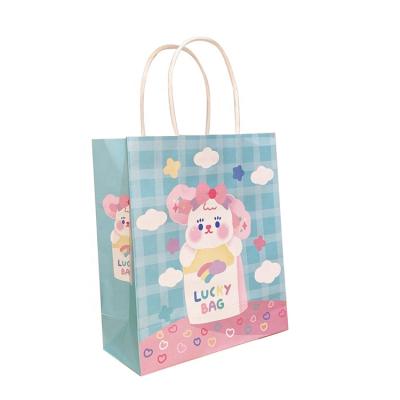 China Recyclable Factory Directly Sell Custom Logo Foldable Reusable Kraft Paper Shopping Bags for sale