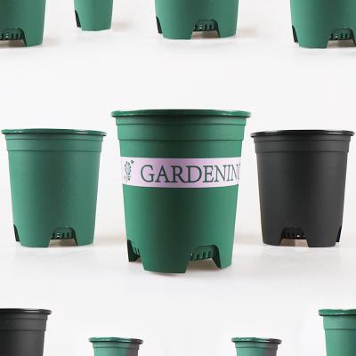 Cina 2 litri di pentole di plastica nera rotonda per il giardino domestico e il vivaio delle piante in vendita