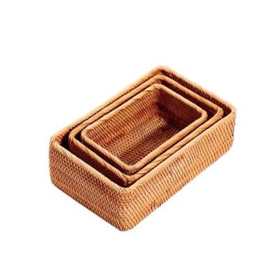 China Vietnam Rattan Desktop Multifunction Storage Box Organisator Box - S/M/L Beschikbaar Te koop