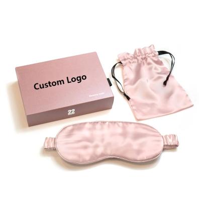 China Wholesale Anti-wrinkle OEKO 16-22mm mulberry silk sleep eyemask set in box custom logo for sale