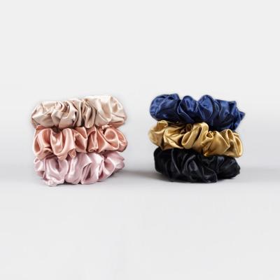 China For Hair Bulk 22mm Mulberry 100% Silk Hair Scrunchies Box Curly Hair Accessories Wholesale for sale