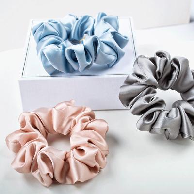 China For hair 22 momme mulberry tie dye 100% silk scrunchies set wholesale private label high quality for sale