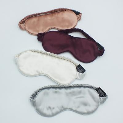 China Anti-Wrinkle Wholesale 22mm Sleep Embroidery White Sleep Eye Mask Luxury 100% Silk Set for sale