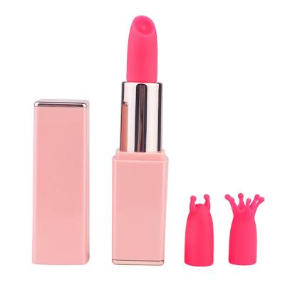 China Top 3 Interchangeable For Various ORIGINAL Stimulation Factory Waterproof Soft Silicone Pink And Dark Blue Women Masturbation Ball Sex Lipstick Vibrator for sale