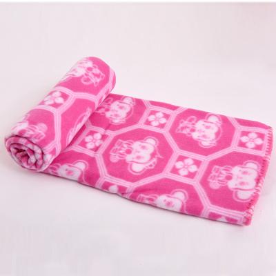 China 2020 Hot Sale Microfiber Fleece Plush Polyester Custom Throw Printed Fleece Blanket Folded Blanket for sale