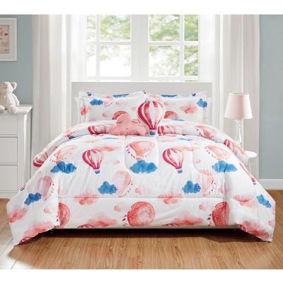 China Sustainable 5pcs Microfiber Polyester Printed Comforter Sets In Cartoon Style for sale