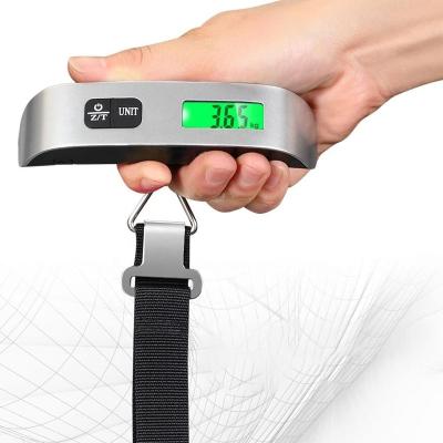 China Weight Measuring 50kg Electronic Digital Hanging Luggage Scale, Portable LCD Display Travel Weighing Digital Luggage Scale for sale