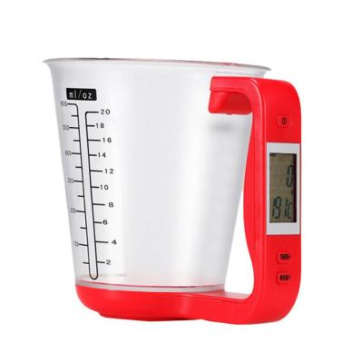 China 1kg Digital Kitchen Measuring Cup Scale Plastic Electronic Food Measuring Tools for sale