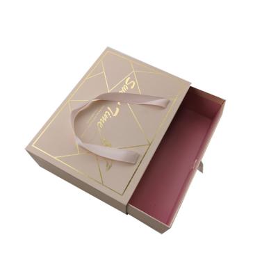 China New Design Handbag Gold Strap Jewelry Drawer Gift Box Luxury Craft Paper Box Handmade Hot Pink Gift Box for sale