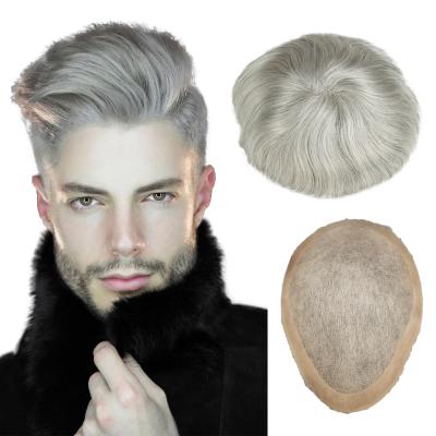 China 100% Low Virgin Hair Size #1B 1B10 1B20 1B40 1B50 1B60 1B80 1B90 #580 #6Color 7x10 7x9 8x10 Gray Toupee Men's Hair Pu&Lace Hair for sale