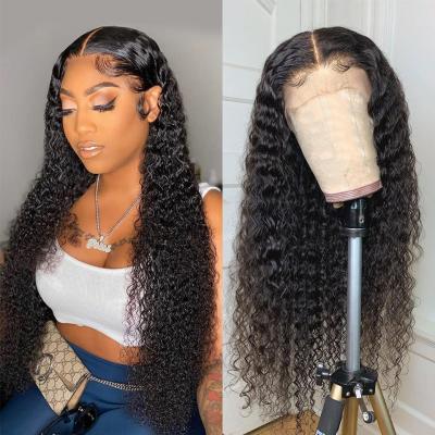 China Long HD Curly Hair Wig 13X4 Tangle 28inch Lace Frontal Wig No Lace Front Wigs Hair Preplucked Hairline Lace Front for sale