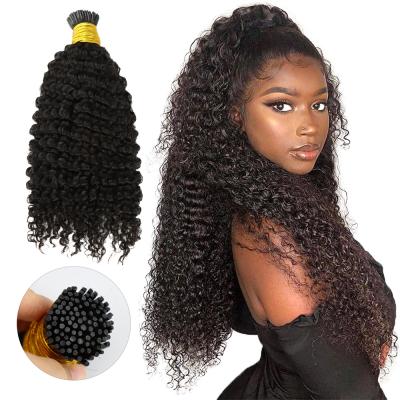 China Remy Human Hair Micro Links Hair Extensions Halo Curly Hand Loop Band Tied Weft Holder for sale