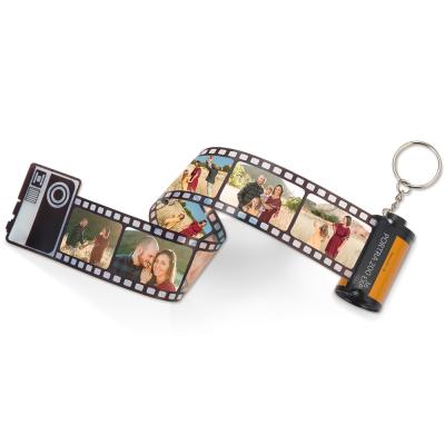 China Mothers Day Gifts Metal Round Buckle Customize Mother's Day Photo Roll Movie Key Chain Key Chain With 15Photos for sale