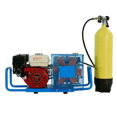 China Lubricated Scuba 300bar 3.5cfm Gasoline Air Compressor Diving Pump for sale