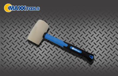 China White Head Rubber Mallet Hammer Non - Slip Grip Handle With Shock Reduction for sale