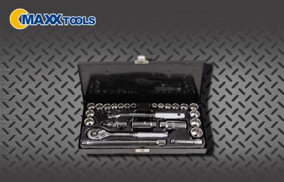 China 26 PCS 3/8 Dr. Socket Set Hand Tool Kits Carbon Steel Chrome Plated for sale