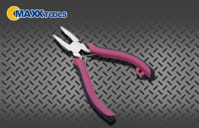 China Carbon Steel Mini Combination Hand Tools Pliers 115 mm Double Color Satin Chrome Plated for sale