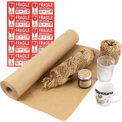 China Waterproof Wholesale Recyclable Custom Size Honeycomb Kraft Paper Roll Brown Honeycomb Cushion Paper for sale