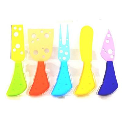 China Viable Cute Knives Set , 4 Piece Stainless Steel Cheese Fork Cutter Slicer Knife for sale