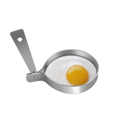 China Sustainable Stainless Steel Nonstick Round Shape Fried Egg Tools Ring Mold With Handle for sale