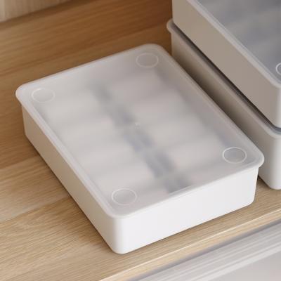 China SHIMOYAMA Sustainable Plastic Underwear Box Lingerie Storage Box With Lid 6 Types for sale