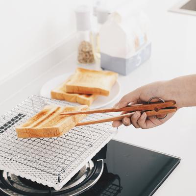 China SHIMOYAMA Sustainable Kitchen Use Wooden Toaster Food Cooking Tongs For Toast Fruit Bread For Tea Bacon Muffin Bread, Cheese, BBQ Staple for sale