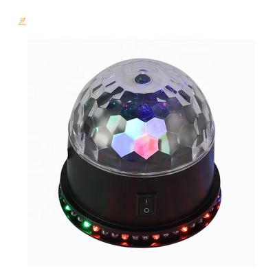 China Factory Sale Plastic Crystal Magic Ball 9 Color Rotating Strobe Disco Stage Christmas Led RGB Ball Light for sale