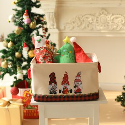 China New Viable Decoration Santa Claus Storage Hamper Christmas Baskets For Gifts Xmas Hamper For Sorts for sale